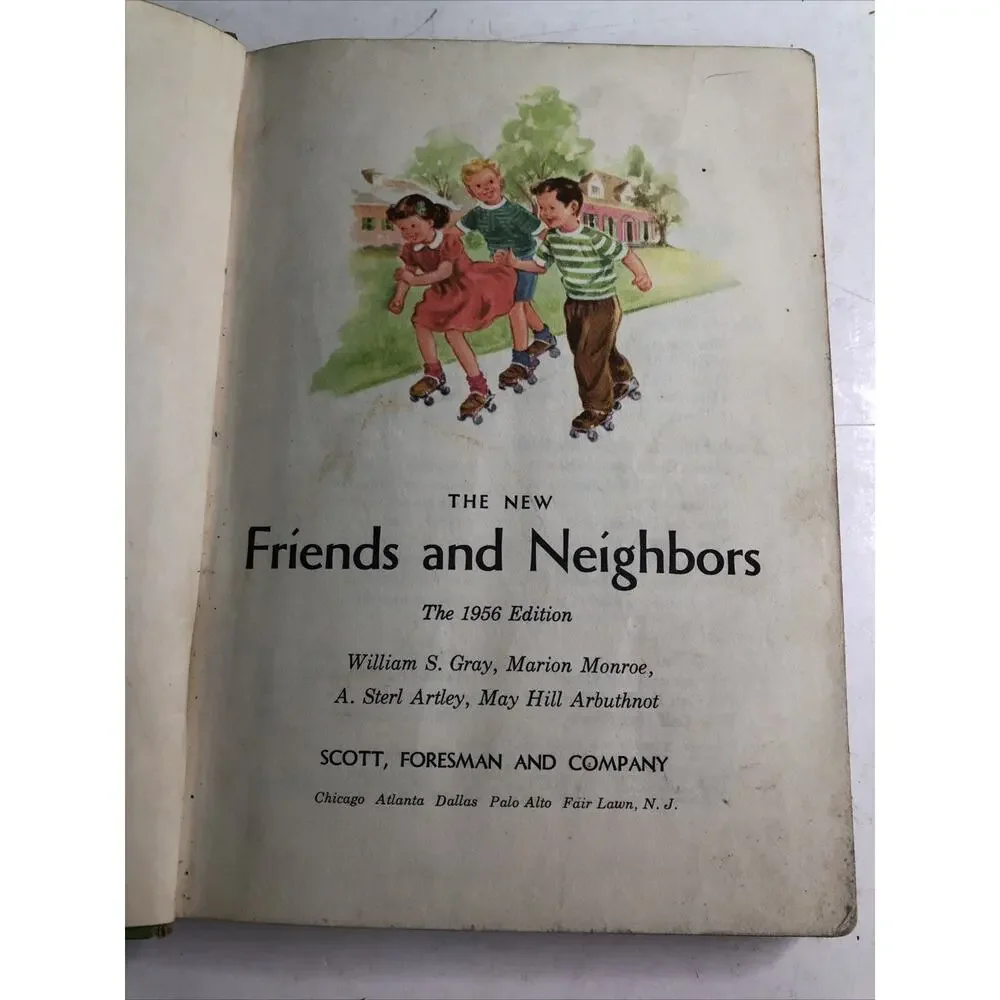 Rare 1956 The New Friends and Neighbors Dick and Jane New Basic Readers HC